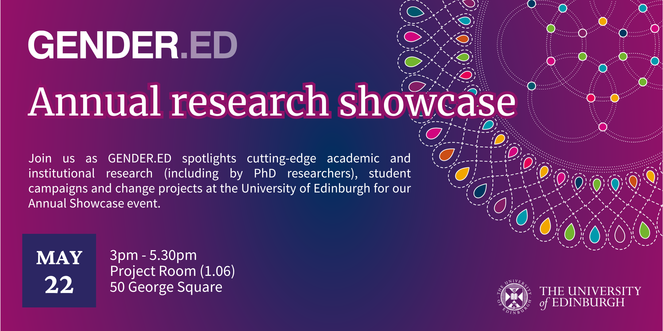 A poster for the GENDER.ED Annual Showcase