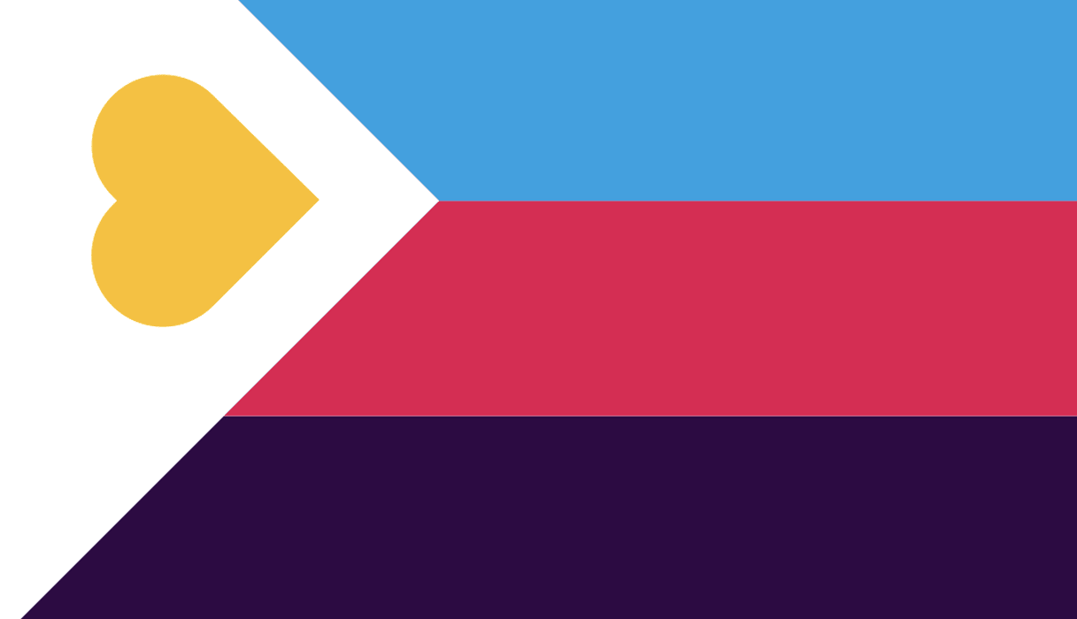 Tricolor Polyamory Pride Flag