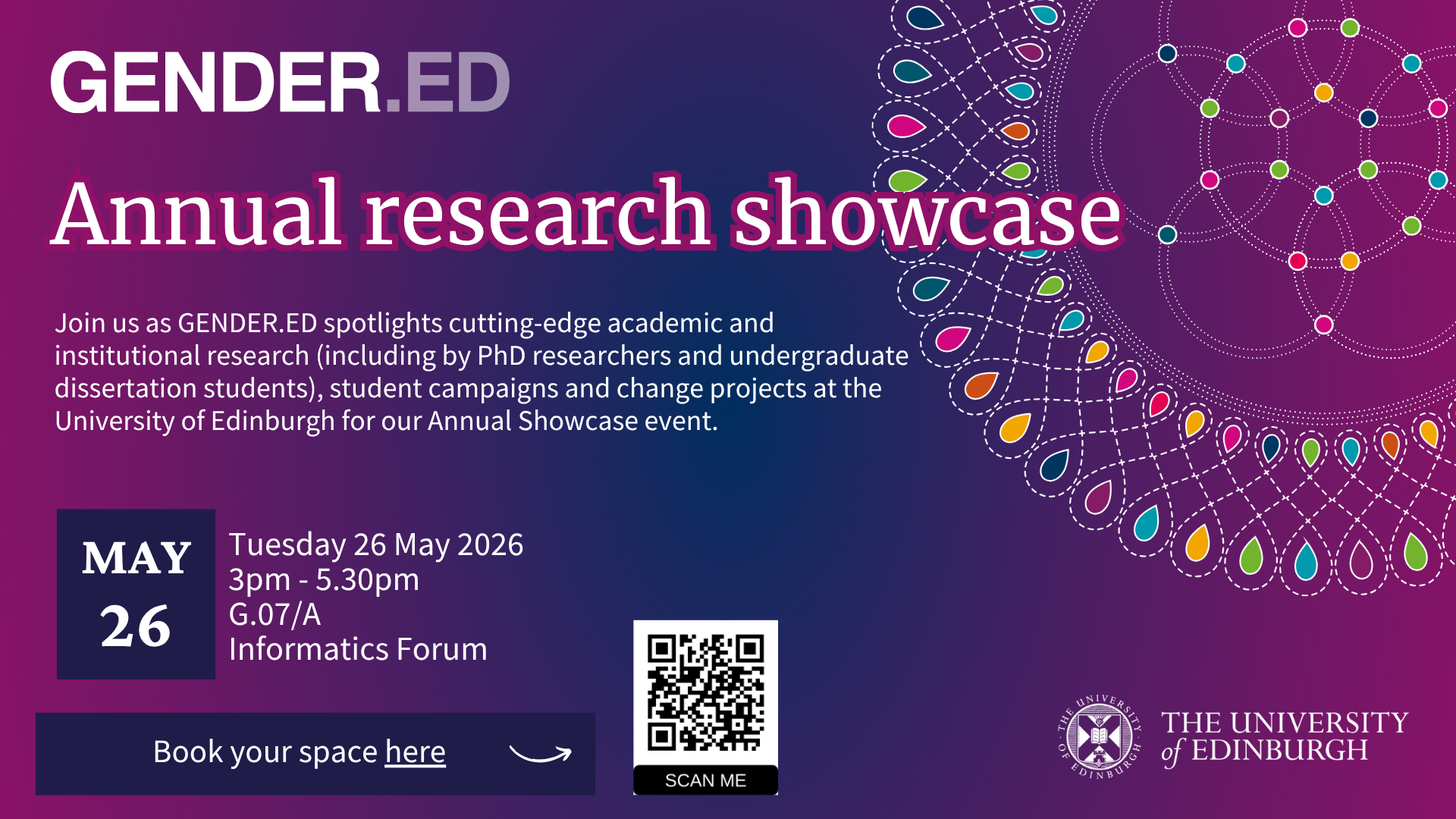 GENDER.ED's Annual Research Showcase 2026 Poster