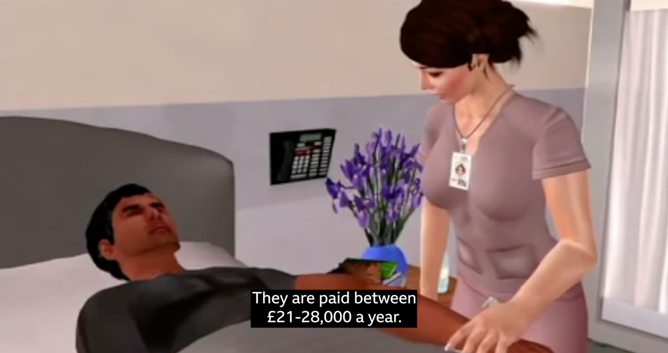 A person standing next to a person lying in a bed

AI-generated content may be incorrect.