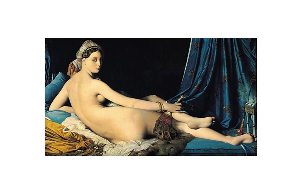 Jean Auguste Dominique Ingres, La Grande Odalisque, 1814, oil on canvas, 88.9 x 162.56 cm. Louvre, Paris.
